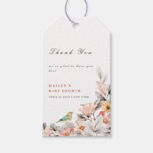 Elegant Boho Rustic Wildflower Baby Shower Gift Tags