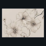 Elegant Boho Style Floral Pattern, Flower  Wrapping Paper Sheet<br><div class="desc">Transform your gift-giving experience with this flower wrapping paper, a flat sheet featuring a delicate vintage floral pattern on a warm taupe/beige background. Perfect for adding a touch of charm to any occasion—birthdays, anniversaries, or special celebrations—this custom wrapping paper turns your gifts into elegant expressions. Make each gift extra special...</div>