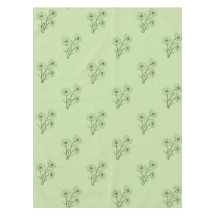 Elegant Boho Vintage Green Floral Pattern Spring 