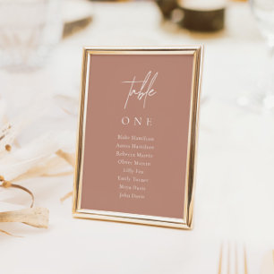 Elegant Boho Wedding Blush Pink Seating Chart Table Number