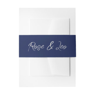 Elegant Boho Wedding Invitation Belly Band |