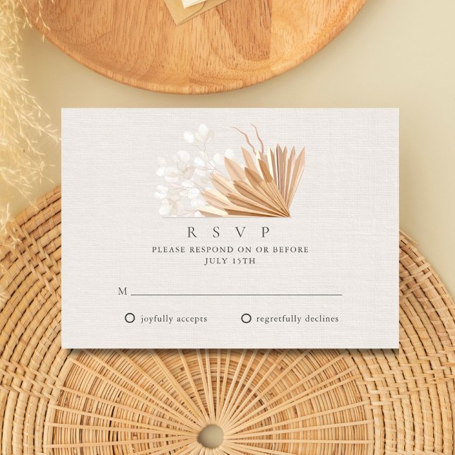 Elegant Boho Wedding RSVP Card (Elegant Boho Wedding RSVP)