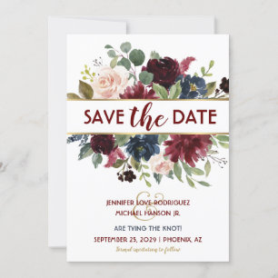 Elegant Boho Wedding Save the Date Invitation