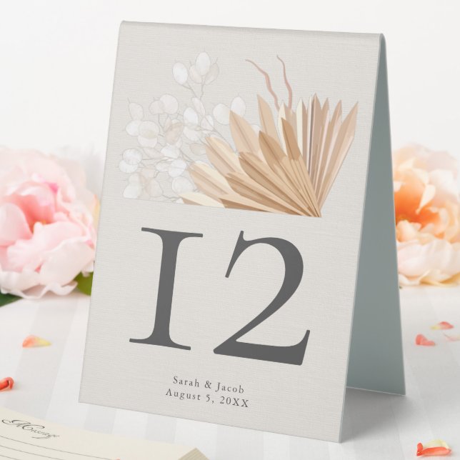 Elegant Boho Wedding Table Number (In SItu (Wedding))
