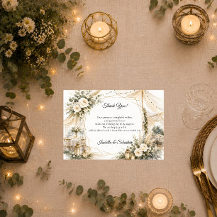 Elegant Boho Wedding Thank You Card