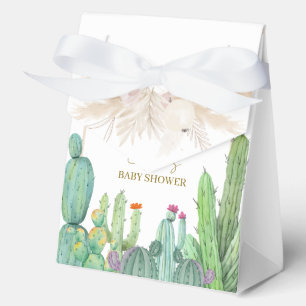 Elegant Boho Western Cactus Arch Baby Shower Favour Box