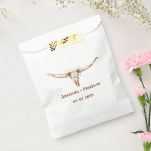 Elegant Boho Western Cowboy Wedding Favour Bag