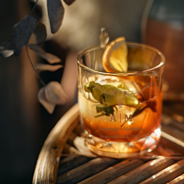 Elegant Boho Western Cowboy Wedding Whiskey Glass (Creator Uploaded)