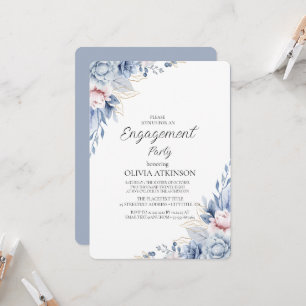 Elegant Boho Wildflower engagement party Invitation