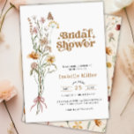 Elegant Boho Wildflower Floral Bridal Shower Invitation<br><div class="desc">Elevate your bridal shower with our Elegant Boho Floral Bridal Shower Invitation. This boho bridal shower invite captures the essence of bohemian charm with its elegant design featuring watercolor flowers in rich, botanical hues. The gold accents add a touch of sophistication, making it the perfect choice for any season -...</div>