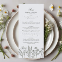 Elegant Boho Wildflower Olive Green Wedding