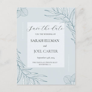 Elegant Boho Wildflower save the date Postcard