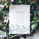 Elegant Boho Wildflower Spring Green Wedding Invitation<br><div class="desc">Invite your loved ones to celebrate your special day with our Elegant Boho Wildflower Spring Green Wedding Invitation. Featuring delicate spring green wildflowers gracefully set against a fresh white background, this design exudes natural beauty and boho charm. Perfect for spring or garden-inspired weddings, it combines timeless elegance with a touch...</div>