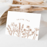 Elegant Boho Wildflower Terracotta Wedding Thank You Card<br><div class="desc">Elegant Boho Wildflower Terracotta Wedding Thank You Card - perfect for rustic fall or winter weddings</div>