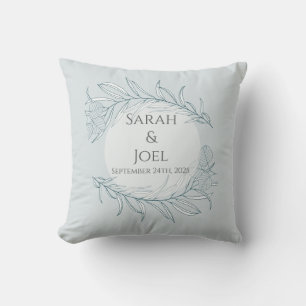 Elegant Boho Wildflower Wedding Cushion