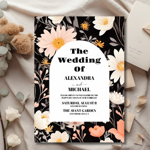 Elegant Boho Wildflower Wedding Invitation