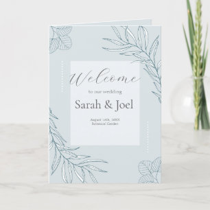 Elegant Boho Wildflower wedding program
