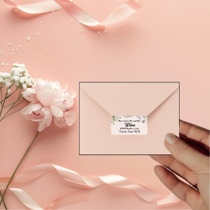 Elegant BOHO Wildflower Wedding Return Address Label