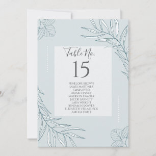 Elegant Boho Wildflower Wedding table seating Invitation