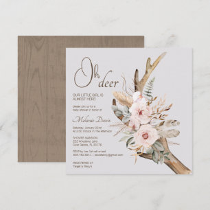 Elegant Boho Woodland Baby Shower Invitation – Wat