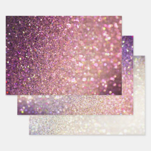Elegant Bokeh Glitter Christmas  Wrapping Paper Sheet