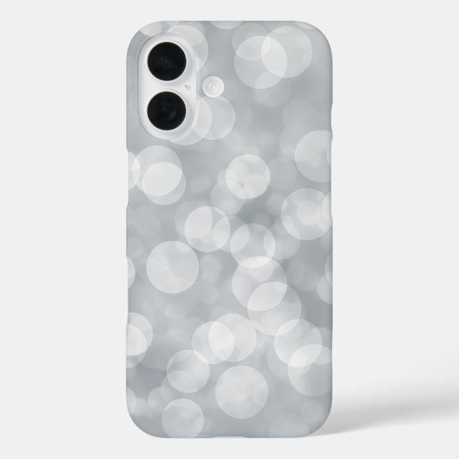 Elegant Bokeh Lights Grey Design iPhone/iPad Case (Back)