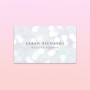 Elegant Bokeh Pattern Event Planner Business Card