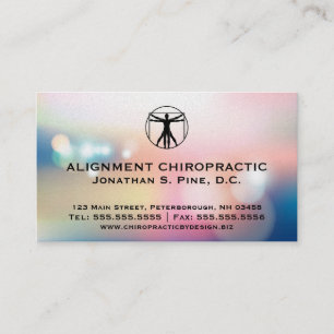 Elegant Bokeh Standard Chiropractic Business Cards