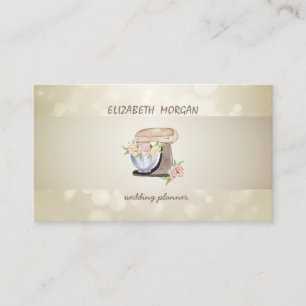 Elegant Bokeh, Stripe,Floral Retro Mixer  Business Card