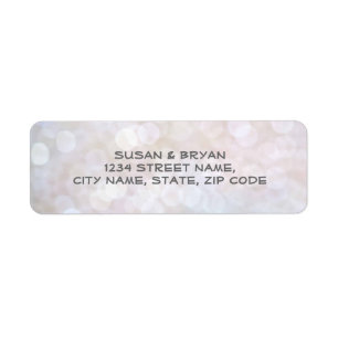 Elegant Bokeh Wedding Address Label Return Address Label
