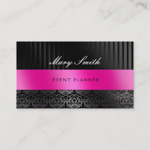Elegant Bold Damask Business Card 2 Sided