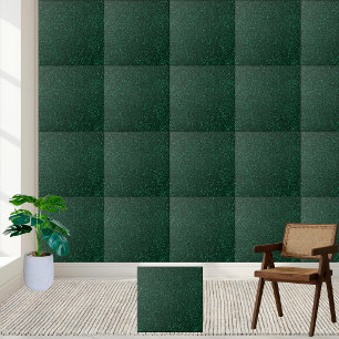 Elegant Bold Green Glitter Sprinkle Radiant Ceramic Tile