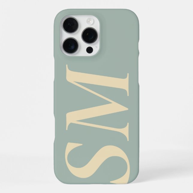 Elegant Bold Initial Monogram iPhone Case (Back)