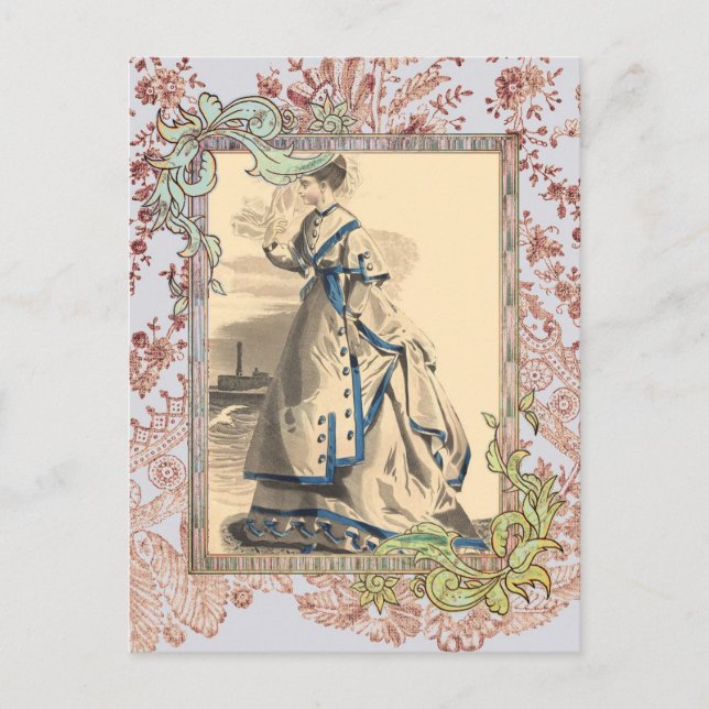 Elegant Bon Voyage Postcard (Front)