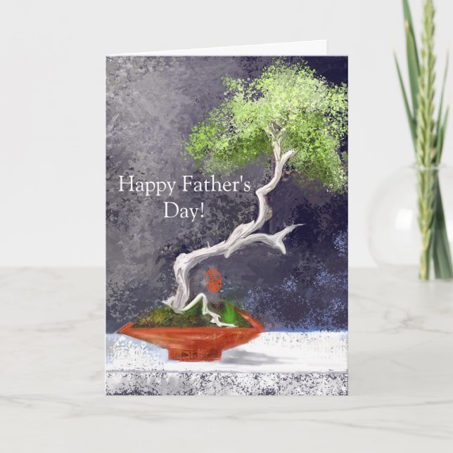 Elegant Bonsai Custom Greeting Card (Front)