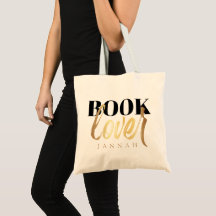 Elegant Book Lover Gold Script
