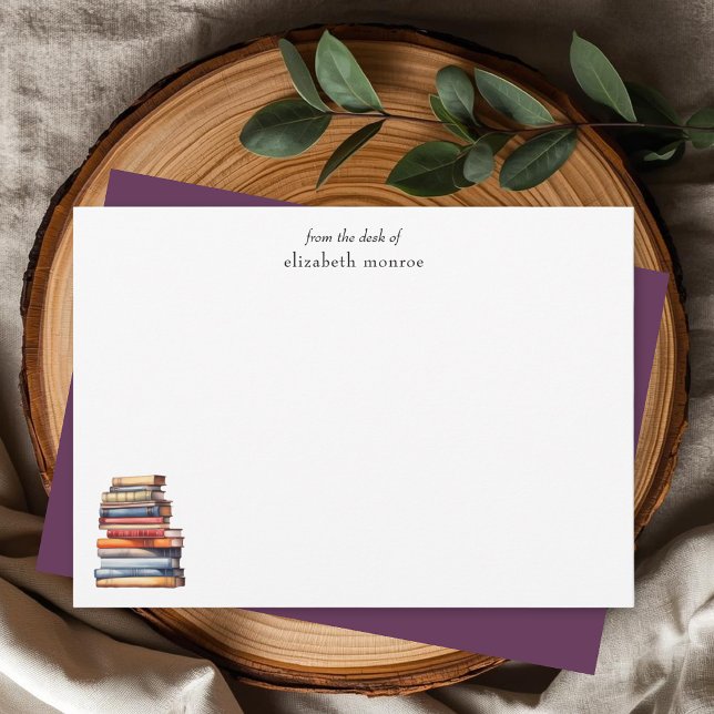 Elegant Book Lover's From The Desk Of Personalized Card (Creator Uploaded)