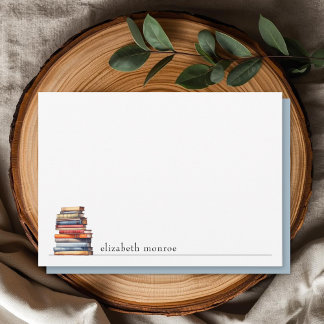 Elegant Book Lovers Personalised Card