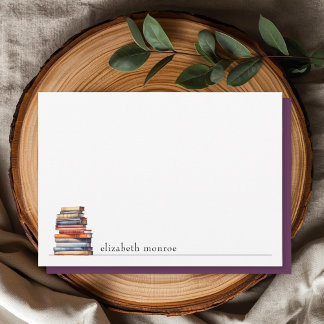 Elegant Book Lover's Personalised Card