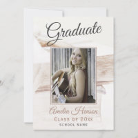 Elegant Book Stack Graduate Photo Graduation