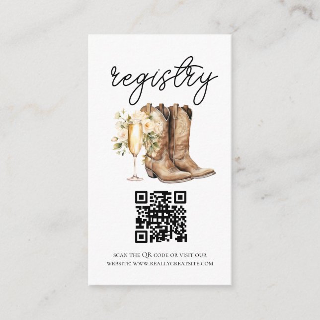 Elegant Boots and Bubbly Bridal Shower Invitation (Front)