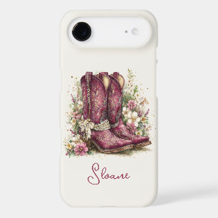 Elegant Boots with Flowers Monogrammed