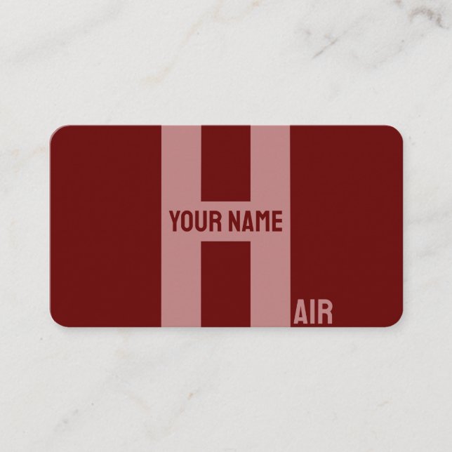 Elegant bordeaux minimal majestic hairstylist business card (Front)