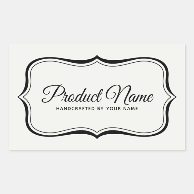 Elegant Border Product Label Template (Front)