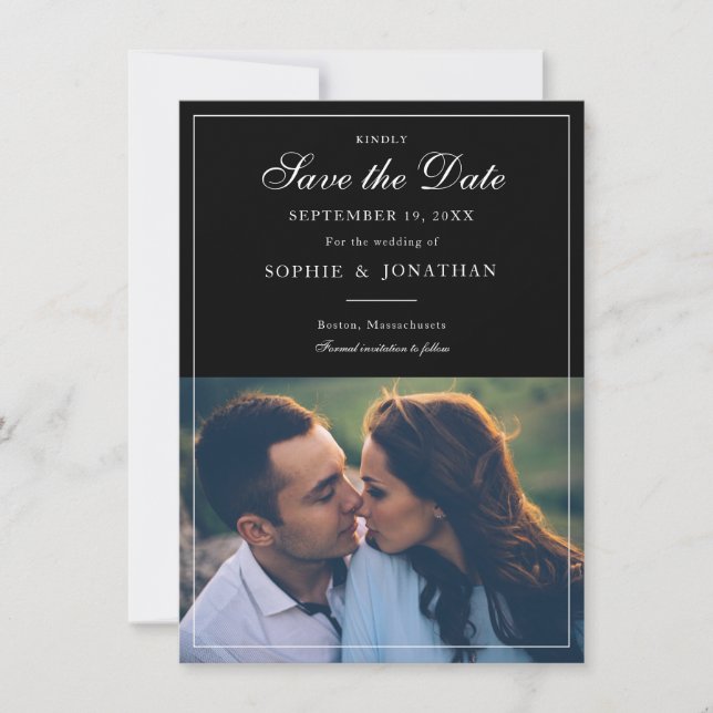 Elegant Border Save the Date (Front)