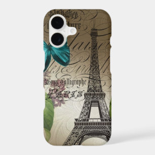 Elegant botanical art floral vintage paris