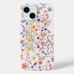 Elegant Botanical Blooms: Stylish Floral iPhone 15 Case