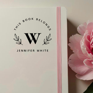 Elegant & Botanical Books "From The Library Of Rubber Stamp