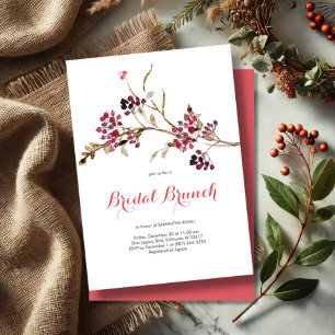 Elegant Botanical Bridal Brunch Invitation