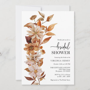 Elegant Botanical Bridal Shower Invitation